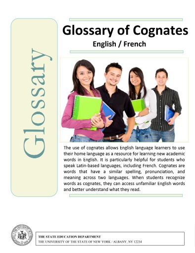 Glossary of Cognates English to French author NYU